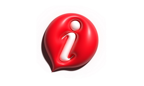 czerwona ikona z literą i